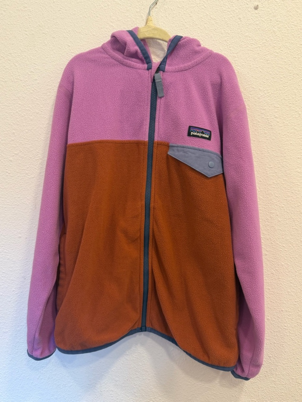 Patagonia Colorblock Fleece Jacket - Lavender, Rust & Dusty Blue